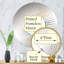 Or et gris cascade aventure scène I - Miroir décoratif Starburst | Rond-96239877