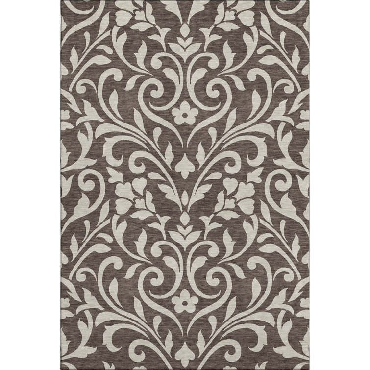 Premium Machine Washable Prisco Chocolate Rug