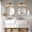 3-Light Bathroom Vanity Light, Clear Glass Shades, Modern Wall Fixture-1977788859