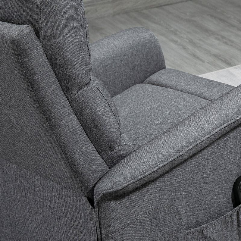 Forester Lift Assist Power Recliner, Gray Linen Blend