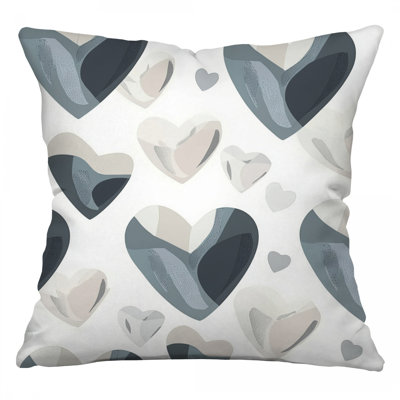Coussin Hearts, coussins en sergé romantique