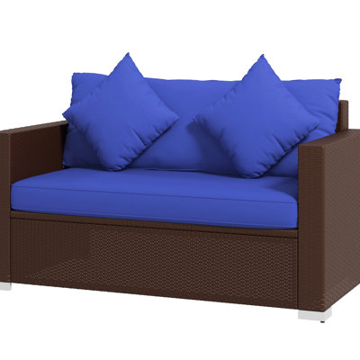 Patio With Water- Back, 2 Outdoor For Porch, Backyard, Garden, Poolside, Blue - Frame, Couch Patio, Sun- Structure