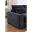 4 chaises en flanelle rembourrées en U de couleur mi-ferme et gris foncé avec deux repose-pieds, console et porte-gobelets intégrés, siège pour repose-pieds,-1043706625-1043706631