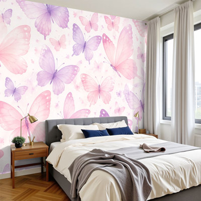 Papier peint adhésif auto-adhésif moderne pour la chambre à coucher L 69 po x l 96 po Peel and Stick