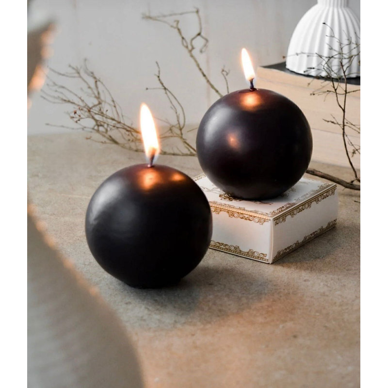Ensemble de bougies parfumées à la vanille de qualité supérieure (2 pièces), couleur noire, 3,1 x 2,8 pouces | 100% cire de soja, temps de combustion: 18 à 20 heures | Idéal pour la détente, la décoration intérieure et les cadeaux, design sécuritaire et élégant