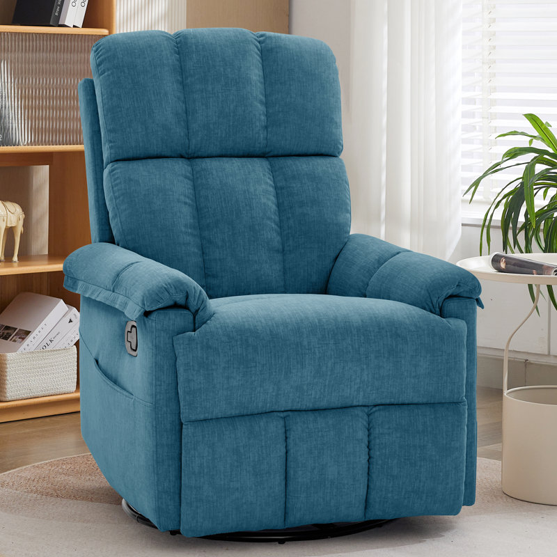 Recliner Chair,Rocker Recliners for Adults, Small Recliners for Small Spaces, Manual Recliner with Side Pockets for Living Room Bedroom