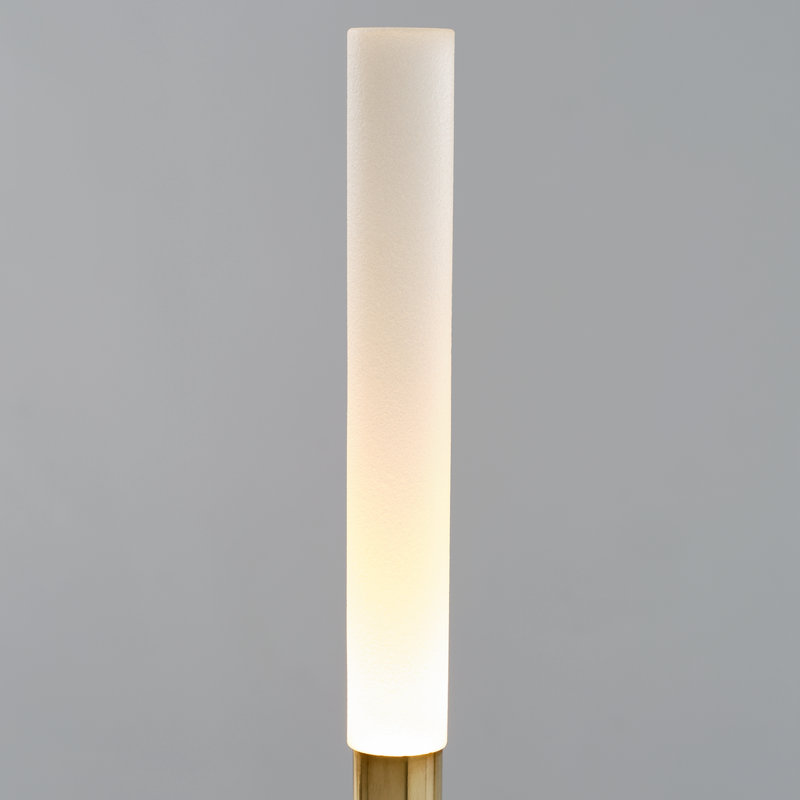 Rousseau LED Torchiere Floor Lamp, Antique Burnished Brass