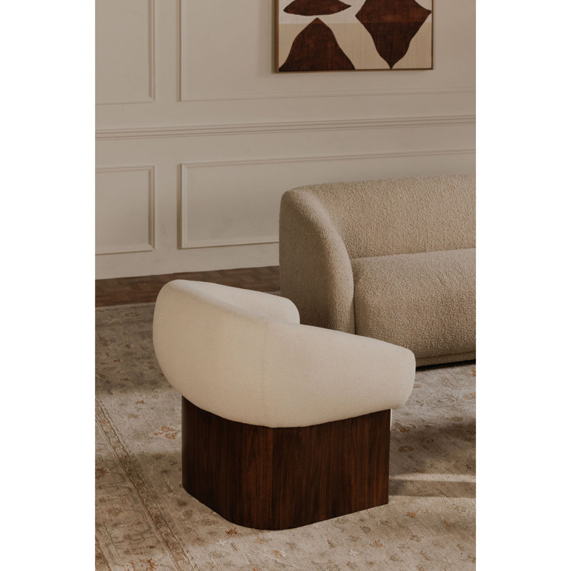 Otto Armchair, Cream Polyester