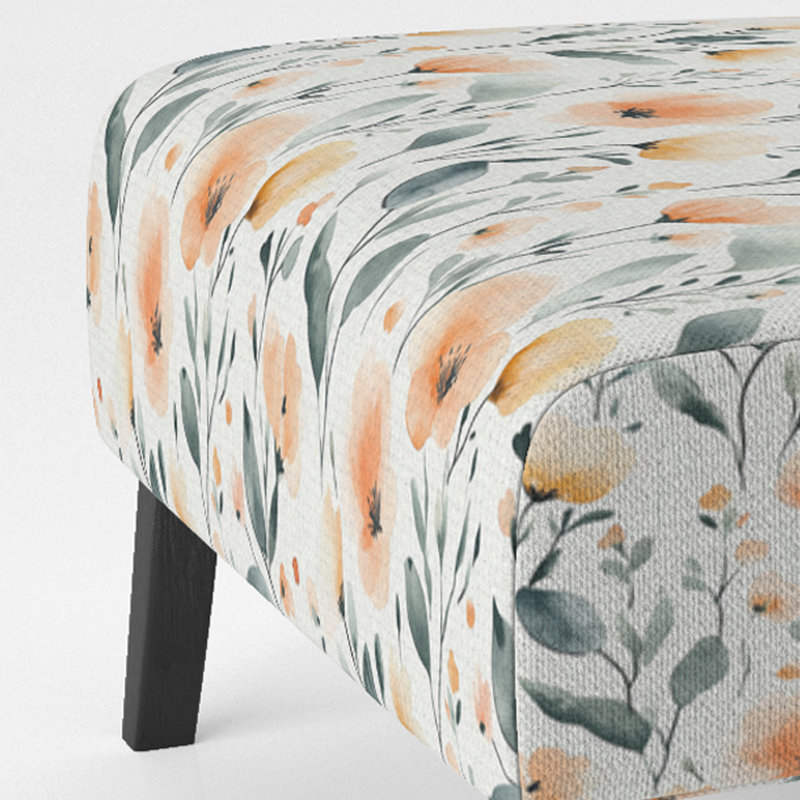 Fauteuil de chambre Floral, Pantoufle sans accoudoirs