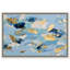 «Aqua and Gold Shimmer II», reproduction d'art encadrée bleue et dorée par Art Remedy, cadre noir, 24 x 16-1825442940-1825442939