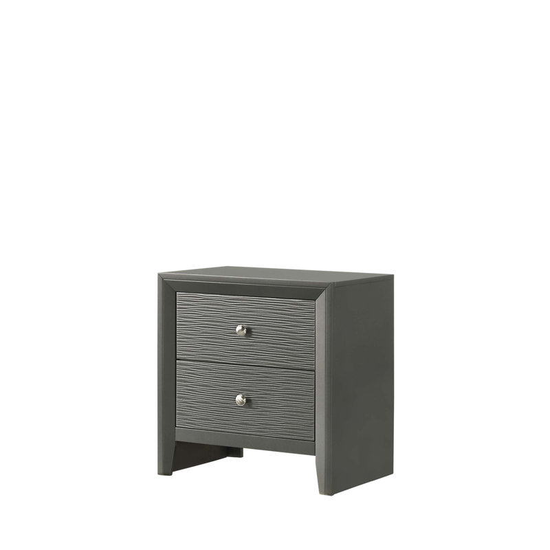 Table de chevet contemporaine à 2 tiroirs 1Pc