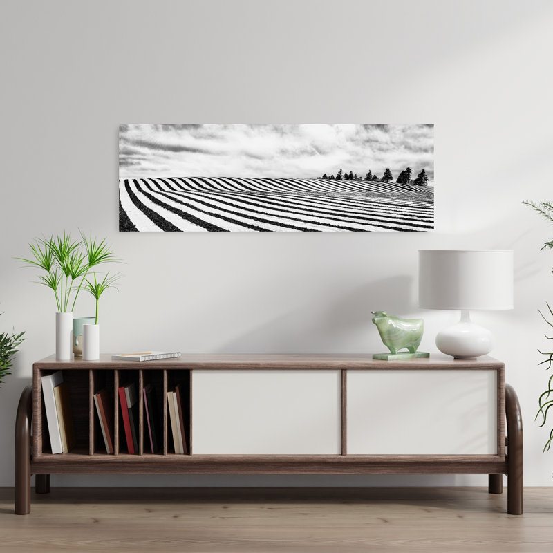 Motif de paysage d'hiver à motif abstrait paysage dramatique minimaliste nature, H 36 po x l 12 po