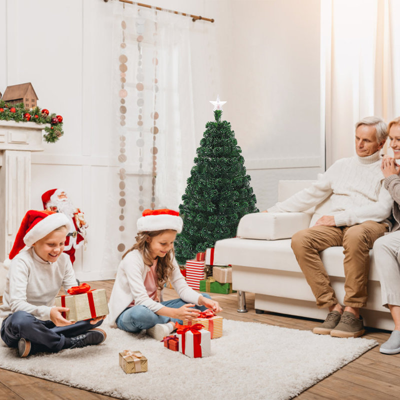 Arbre de Noël vert avec lumières DEL, H 5 pi