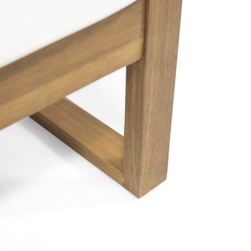 TABLE D'AMOUR ET CAFÉ BELGE, Beige Cushion/Teak Frame