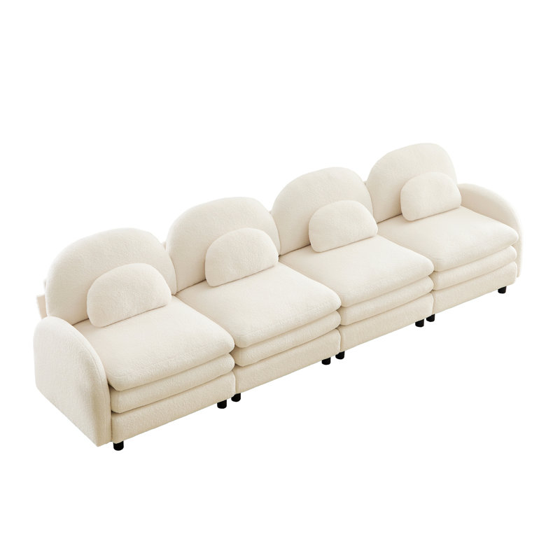 Canapé Teddy, Ourson blanc et beige