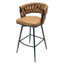 28 po. Tabourets de bar pivotants de 28 po. Revêtement en cuir technique, base stable. Structure en métal pour îlot de cuisine, restaurant (2). Siège et dossier pivotants à 360 °. Base de cuisine, bar, café, etc.