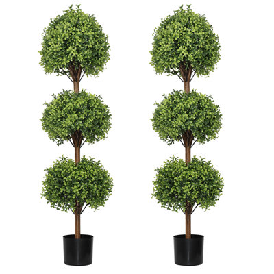 Topiaire de buis vert artificiel 55 po