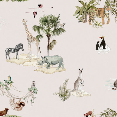 Sophie Allport Animals of the World Misty Wallpaper