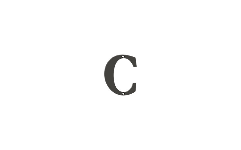 4" H Brass House Letter, Lifetime Brass, F