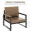 Fauteuil large de 25 po Zindanlari-1248827413