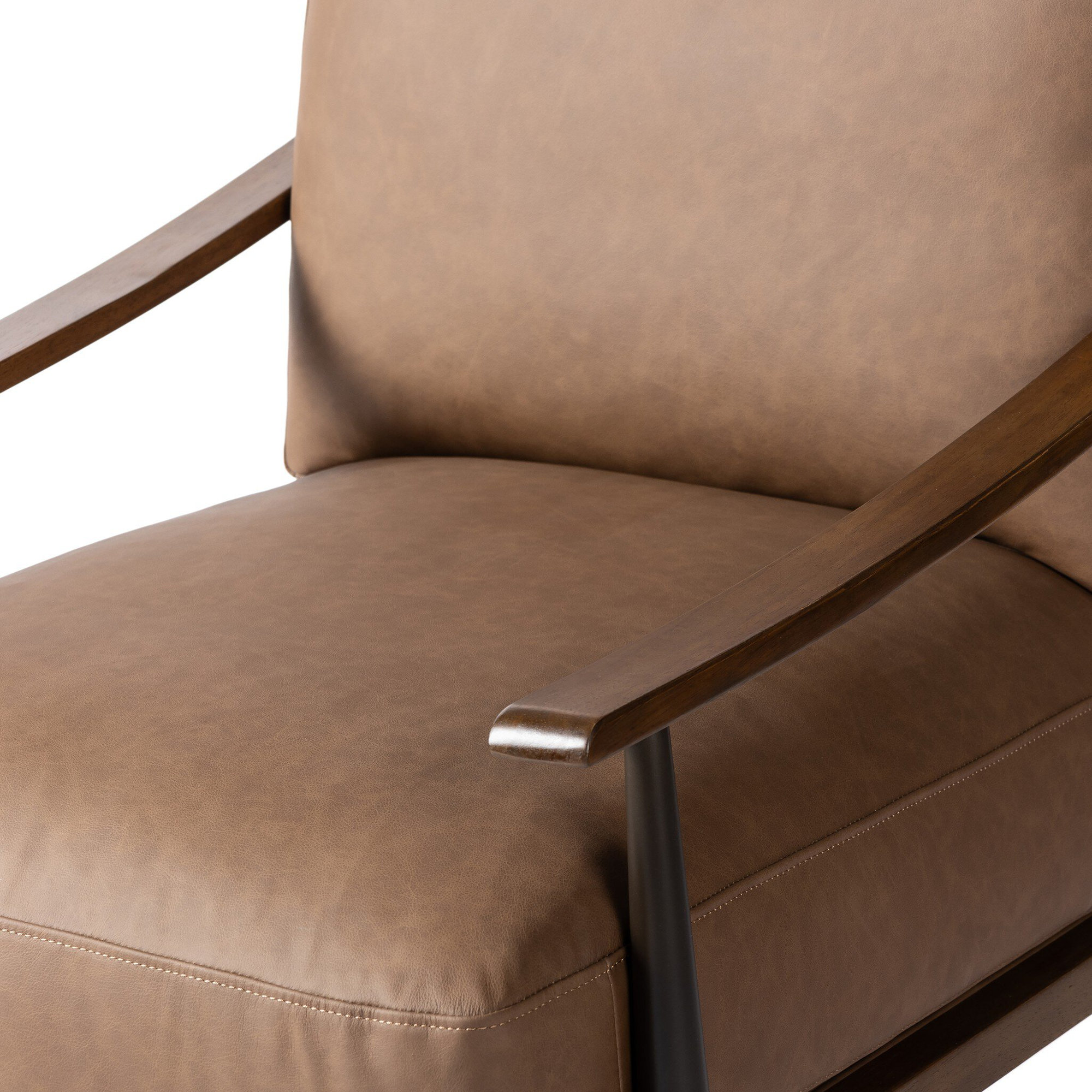 Paralimni Club Armchair, Maestro Cigar Genuine Leather