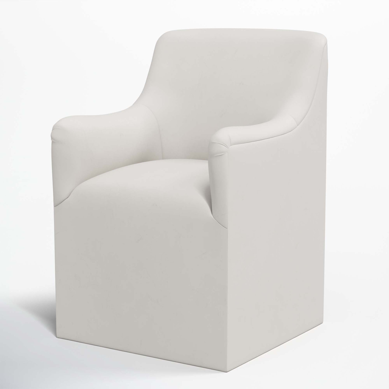 Howth Upholstered Back Arm Chair, Bella Light Gray Performance Velvet