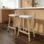 Tabouret à hauteur de comptoir rembourré Beryl (24 po) - paquet de 2, similicuir blond / sésame-96615123-96615133-96615132