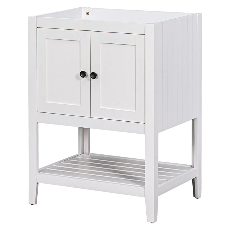 Base de meuble-lavabo simple seulement, Blanc