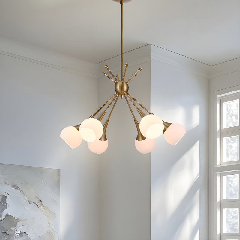 6 Light Mid-century Sputnik Chandelier