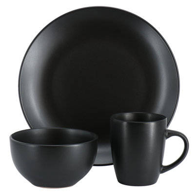 HomeStyle Entertaining Everyday Plus 12 Piece Round Stoneware Dinnerware Set