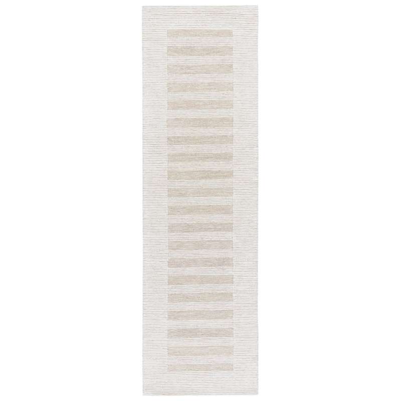 Striped Hand-Tufted Wool Area Rug, Runner 2'3" x 8'
