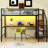 Full Size Metal Loft Bed With Desk, Storage Staircase, Small Wardrobe, Led - Comfortable And Secure-1404018225