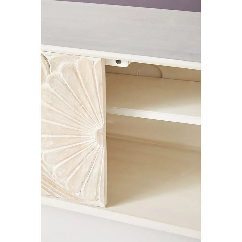 Armoire décorative simple de style nordique, Blanc / doré