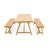 Outdoor 3-Piece Picnic Table Set, Contemporary Acacia Wood Patio Dining Set With Benches - All-Weather & Compact For Balcony, Deck, Camping