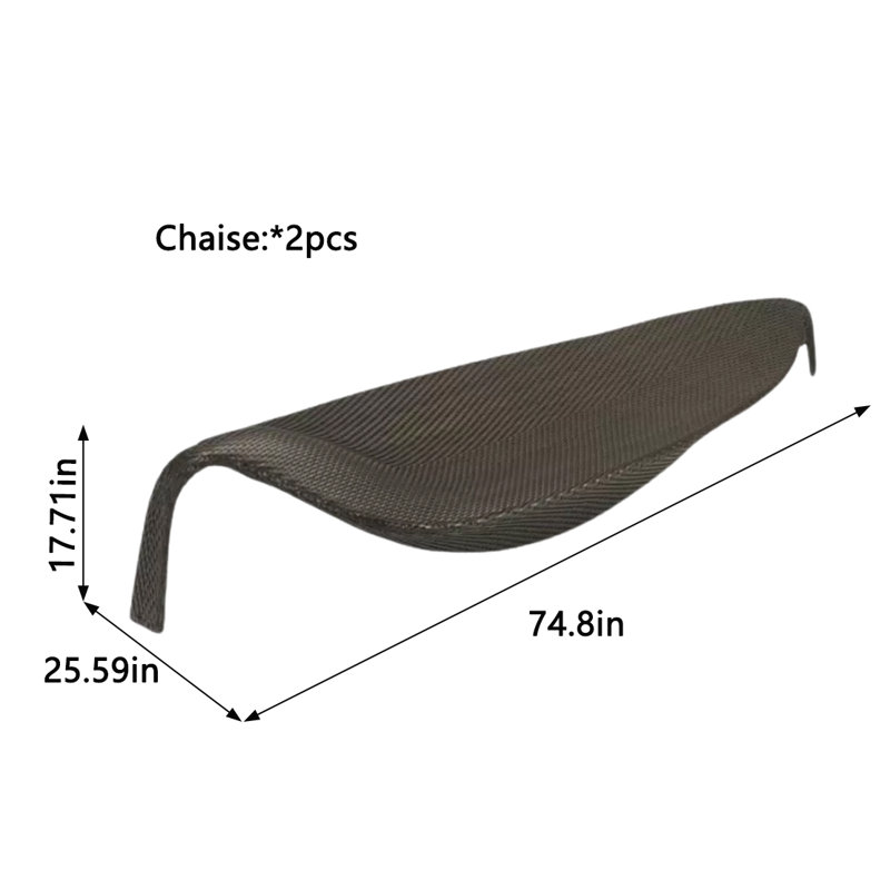 Outdoor Chaise Lounge, Black