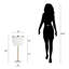 Lampe de table en métal Tassel Elegance - Or doux et blanc - Ensemble de 2