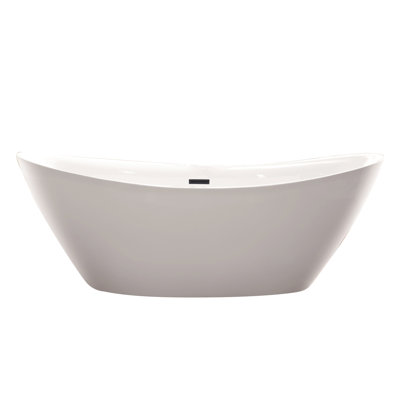71" x 33" Freestanding Soaking Acrylic Bathtub