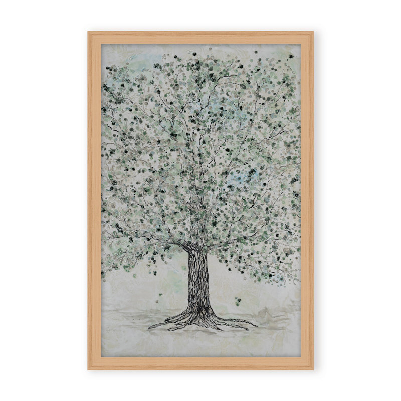 Nature Inspired "Lush Renewal" Canvas Wall Art By , 40" H x 30" W, Beige, Framed Print