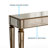 Antique Gold Frame Console Table and Wall Mirror Set Mirrored Glass Top