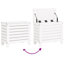 10 Piece Garden Sofa Set White Solid Wood Pine