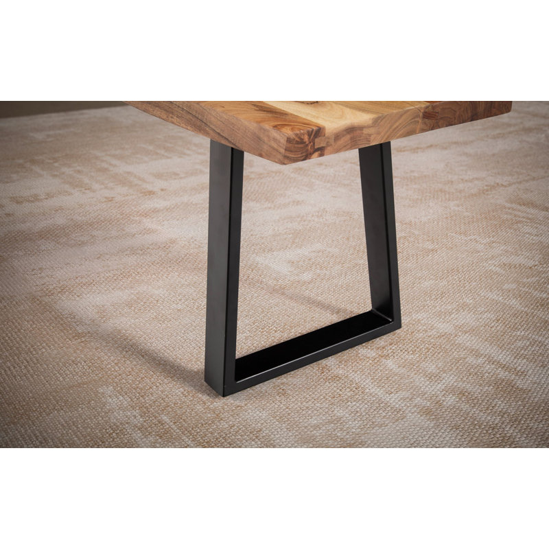 Grano Wood Bench, 45cm H x 120cm W x 40cm D, Black