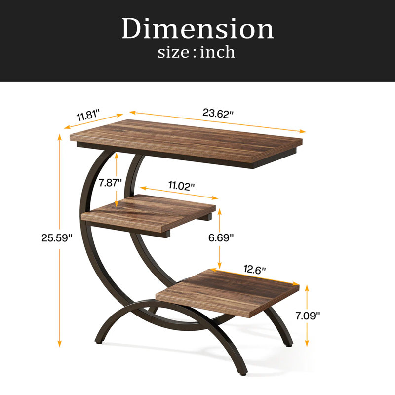 Chic End Table,C-Shaped Side Table,Sofa Table