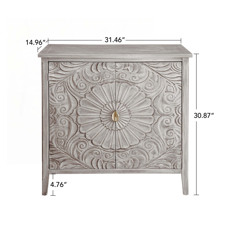 Console en bois avec armoire, bois