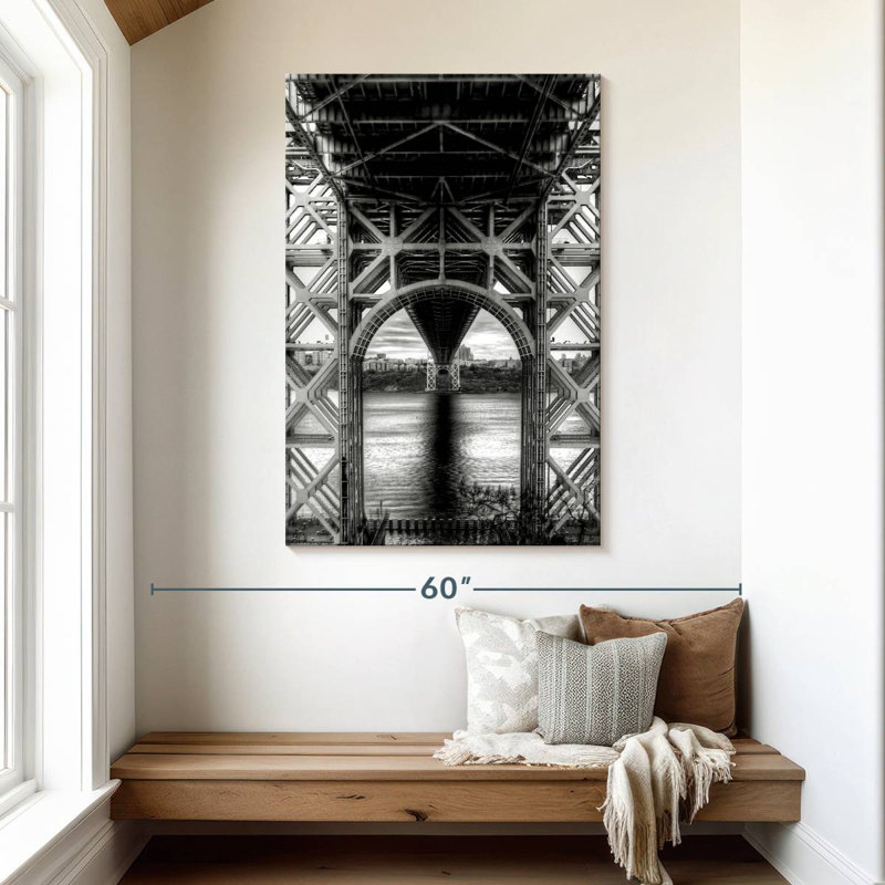 Lilie Below George Washington Bridge, 48" H x 32" W