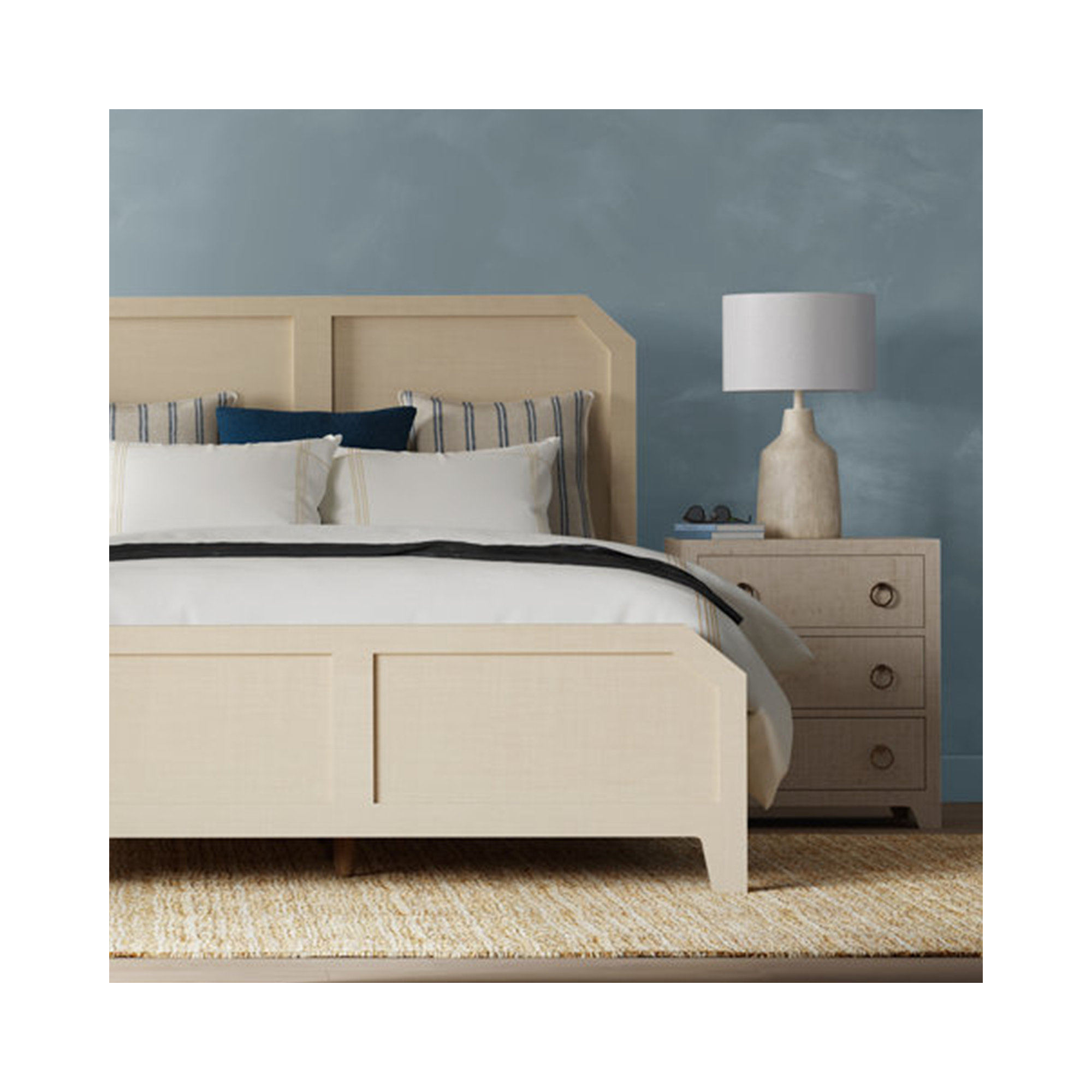Cleo 3 - Drawer Raffia Dresser, Natural