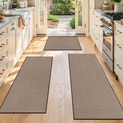 Woven Non-Slip Kitchen Mats (Set of 3)