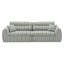 Canapé tissé à compression en chenille rayée, canapé compact à rangée droite avec éponge haute densité, canapé économiseur d'espace requis sans assemblage pour salon, appartement, bureau-129893751