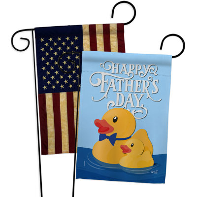 Double Sided 18.5'' H x 13'' W Polyester Father's Day Garden Flag