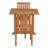 3 Piece Teak Wood Dining Set Including 35" Square Hatteras Folding Table With 2 Abacho Side Chairs