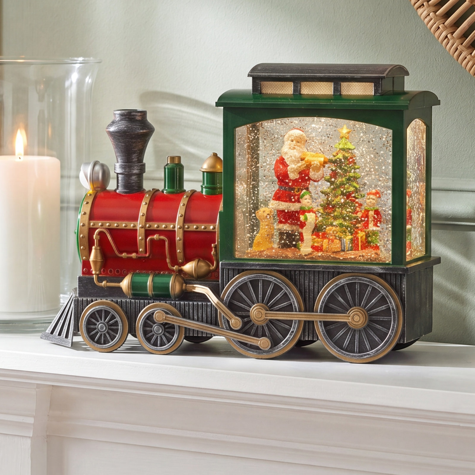Lezcano Lighted Santa Express Snow Globe